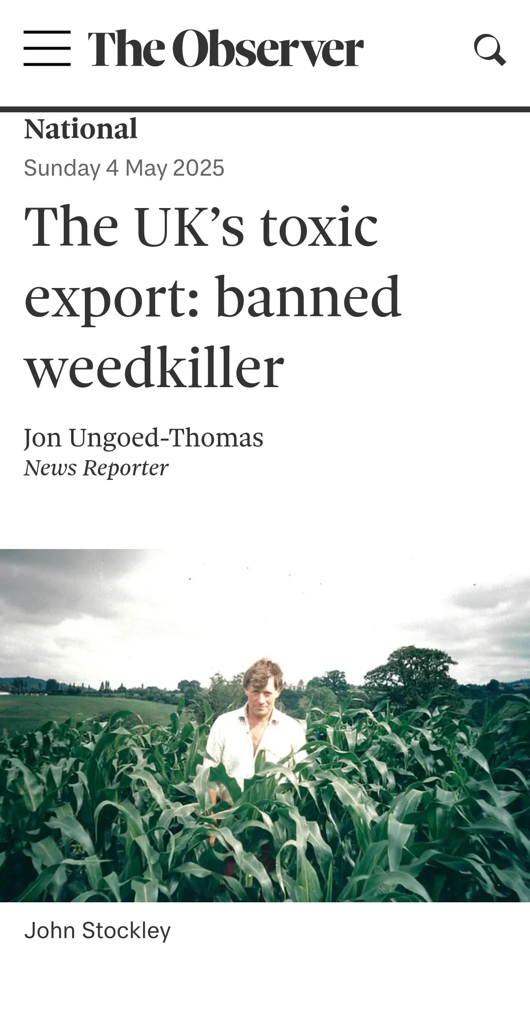 The UK’s toxic export: banned weedkiller