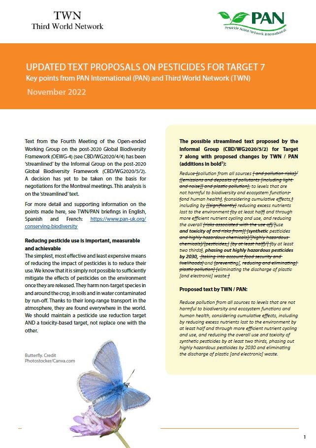 Updated Text Proposals for Pesticides - Target 7 - English