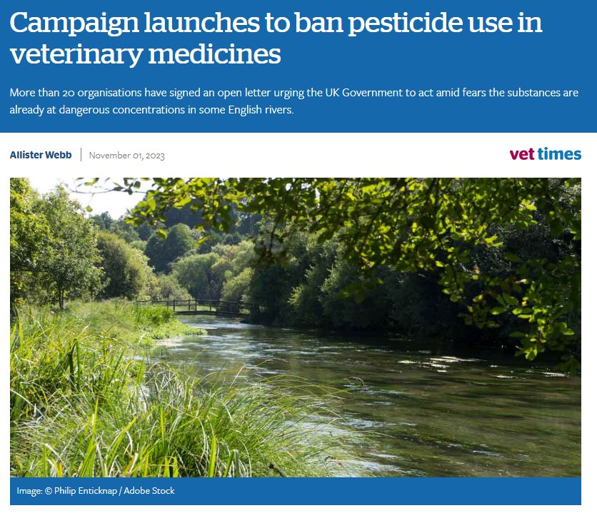 Vet Times: Campaign launches to ban pesticide use in veterinary medicines