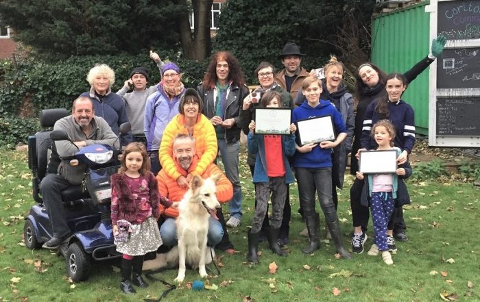 Whalley Rangers in their community garden