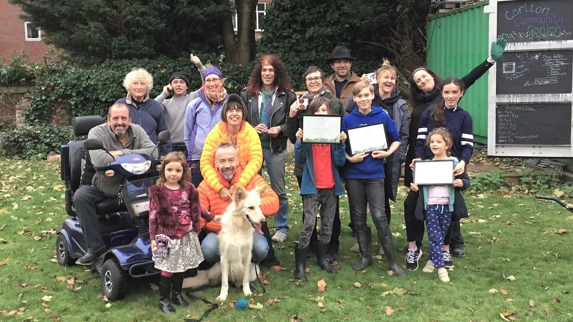 Whalley Rangers in their community garden