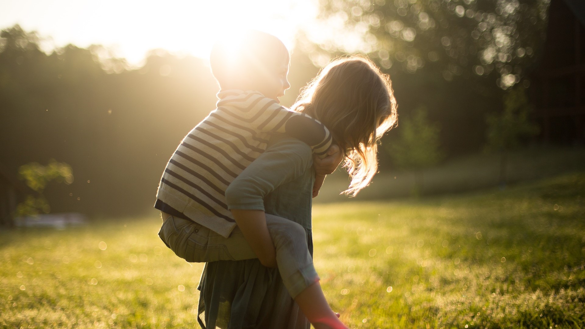 Children reconnecting with nature