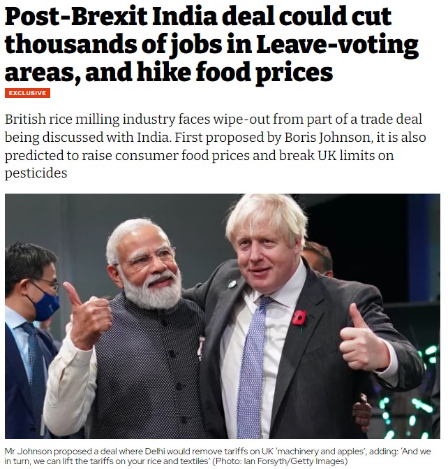 iNews: Post-Brexit India deal could cut thousands of jobs in Leave-voting areas