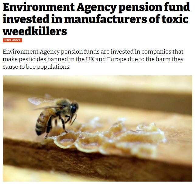 iNews - Environment Agency pension fund invested in manufacturers of toxic weedkillers